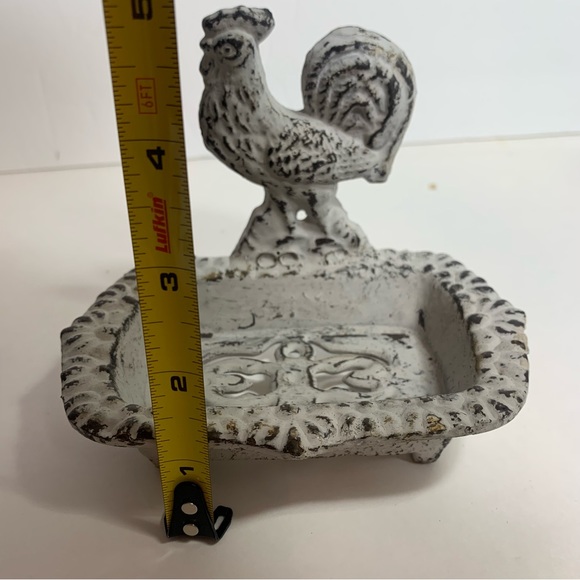 Vintage-style Rooster Soap Dish. Cast Iron Country Decor Rustic dish - Picture 11 of 12
